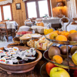 Sala colazioni dell'Albergo Del Ponte a Gressoney